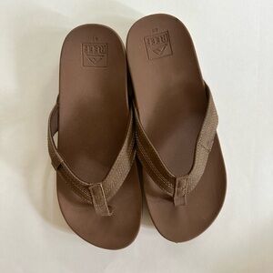 Reef leather flip flops